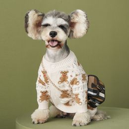 Printed Pet Sweater Coat Jacket Indoor House Dog Sweatshirt Sweaters Schnauzer Corgi Pug Puppy Clothes Apparel