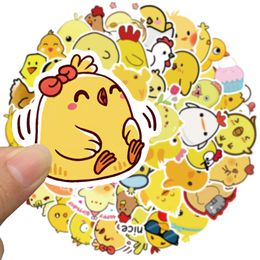 50 PCS Mixed Graffiti skateboard Stickers Cartoon little yellow chicken For Car Laptop Fridge Helmet Pad Bicycle Bike Motorcycle PS4 book Guitar Pvc Decal