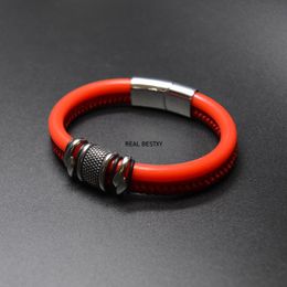 Beaded, Strands 5pcs/lot Custom Logo Red Nylon Rope Bracelets For Men And Women Silicone With Charms Selling Wholesale