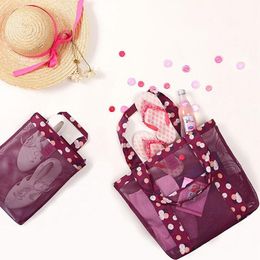 Storage Bags Oxford Fabric Mesh Handbag Tote Bag Beach Women Convenient Travel Makeup Female Wash Small Big Set