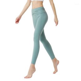 Yoga Outfits Women Pants High Waist Sport Leggings Scrunch BuLeggings Fitness Gym Workout Breathable Booty Slim Tights