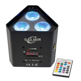New 3X18W Wedding LED UPLIGHT DMX CUBE LIGHT FOR EVENT PARTY CLUB 6/10CH Ba ttery Wireless WIFI LED PAR LIGHT LED WASH EFFECTS