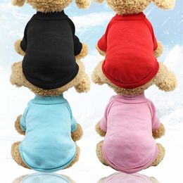 Small Dog Clothes Classic Solid Color Plus Velvet French Winter Ropa Perro Chihuahua Coat Puppy Hoodie