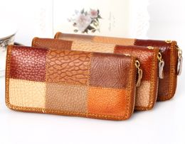 Women's Leather Wallet Multi-colored Purse Female Wallet with Coin Pocket Money Bags Phone Wallets Long