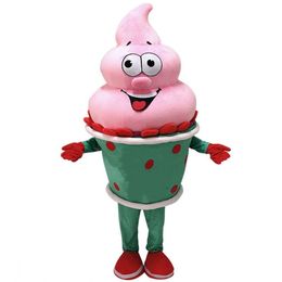 Halloween Ice cream Mascot Costume Customization Cartoon Anime theme character Christmas Carnival Adults Birthday Party Fancy Outfit