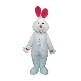 Halloween White Rabbit Mascot Costume High quality Cartoon Character Outfit Suit Adults Size Christmas Carnival Birthday Party Outdoor Outfit