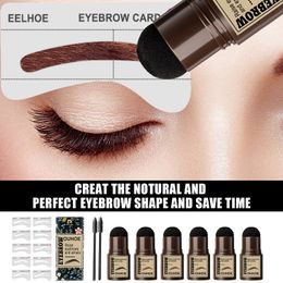 Eyebrow Enhancers 1set Brow Stamp Shaping Kit Waterproof Long Lasting Natural Shape Contouring Stick Hairline Makeup Sogal