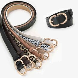 Women Belt Milking Cow Print PU Leather Fashion Casual High Quality Solid Colour For Jeans Luxury Brand Ladies Belts Strap AL045 G220301