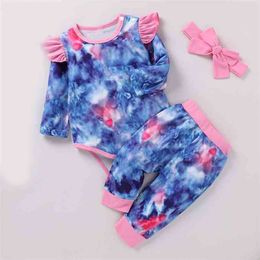 Spring Autumn Baby Clothes Tie Dye Children's Clothing Costumes For Babies Boys Girl Set 210528