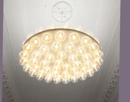 Postmodern light luxury led Pendant Lamps living room dining round chandelier Nordic minimalist bedroom hotel lobbycafe lighting