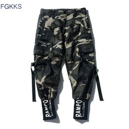 FGKKS Men Camouflage Cargo Pants Street Fashion Male Hip Hop Pencil Men's 100 % Casual Sweatpants Brand Clothing 210715