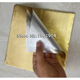 100 sheets 20*20cm Gold Aluminium Foil Wrapper Paper Wedding Chocolate Paper Candy Wrapping Paper Sheets210323