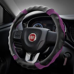 Steering Wheel Covers Leather Car Cover 37/38cm For Grande Punto Bravo Linea Qubo Doblo Combo Vauxhall All Series