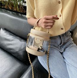 Transparent Women's Fashion Bucket Bag Western Style One-Shoulder Messenger Bags