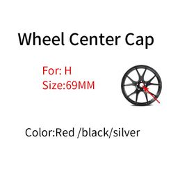 abs chrome UK - 4pcs 69mm 6.9cm Car Accessory Wheel Center Cap Badge Emblem Covers Black Red Silvery For CRV Civic Accord CITY Fit Pilot