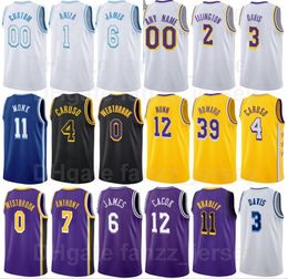 Screen Print Basketball Trevor Ariza Jersey 1 Wayne Ellington 2 Rajon Rondo 4 Talen Horton-Tucker 5 Wesley Matthews 9 Marc Gasol 14 Malik Monk 11 Man Woman Youth