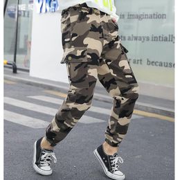 Agoky Pantalones de Combate para Niños y Niñas Moda Pantalon Cargo de Camuflaje Militar Pantalon de Danza Hip Hop Deportivo Chicos 5-14 años