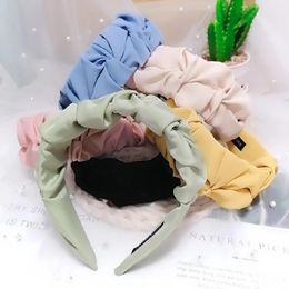 Korean Fold Hair Band Woman Solid Bezel Girls Headband Women Hair Accessories Ornaments Lady Hair Hoop Headwear