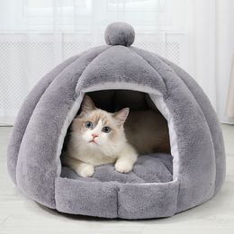 Winter Removable Cat Beds House Yurt Shaped Dog Sleeping Mat Pad Comfortable Warm Pet Cushion Puppy Nest Kennel