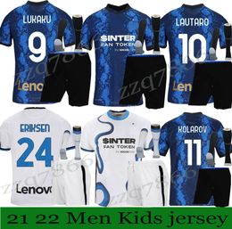 2021 2022 Dzeko MILAN BARELLA LAUTARO VIDAL ERIKSEN soccer jersey 21 22 4th fourth Dumfries D'AMBROSIO SKRINIAR SENSI adults+kids kit socks football shirt uniforms