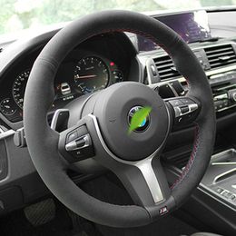 Anti-Slip Black Suede Car Steering Wheel Cover For BMW M Sport F87 M2 F80 M3 F82 M4 M5 F12 F13 M6 F85 x5 M F86 X6 F33 F30