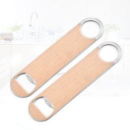 Wood Bar Blade Beer Bottle Opener Wooden Flat Board Speed Water Resistant And Handcrafted WoodBeer Bottles Openers WLL491