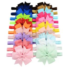 Baby Infant big Bow Headband Grosgrain Ribbon Boutique Bows Headbands Girls Elastic Hairbands Hair Accessories kids Headwear