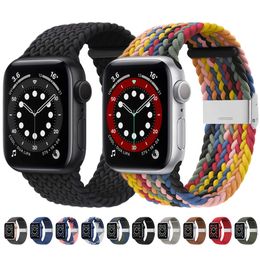 Solo Loop Adjustable Braided Strap For Apple Watch Band 44/40mm iWatch band 42/38mm sport bracelet watchband series 6 5 4 3 se