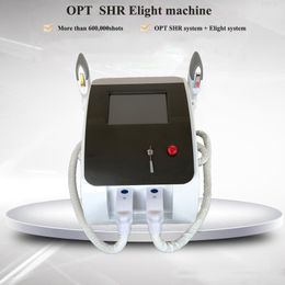 Portable ipl pigmentation machine wrinkle remover elight skin rejuvenation opt breast lifting salon beauty machines 2 Handles 600000shots