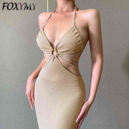 Winter Women Black Bodycon Bandage Maxi Dress Sexy Hollow Out Halter Club Celebrity Evening Runway Elegant Party Long Dresses Y1204