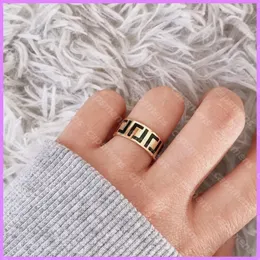 Classic f Plain rings for women Gold Letters Women Ring High Quality Designer Jewellery Mens For Party Love Ladies La Bague CSG2309285
