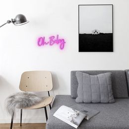 "oh baby" Sign Bar Disco Home wall decoration neon light with artistic atmosphere 12 V Super Bright