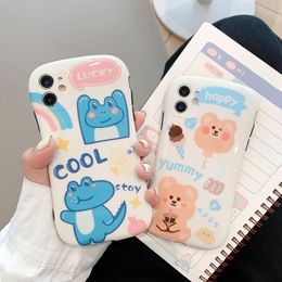 Balloon bear surrenders to crocodile phone cases for iPhone 12 11 pro promax X XS Max 7 8 Plus