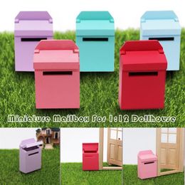 Decorative Objects & Figurines 1pc 1 To 12 Ratio Miniature Mailbox Letter Box Model Mini Scene Props (Red/Purple/Blue/Green/Pink)