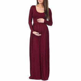 Long sleeve Maternity Bottoming Dress For Pregnant Women Clothes Dress Pregnancy Vestidos Gravidas Dress Clothing Q0713
