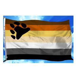 Bear Brotherhood Flag , 100D Polyester Fabric for Outdoor Indoor Double Stitching, Single Side with 80% Bleed