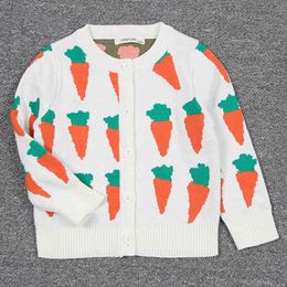 Family Matching Outfits Fashion Carrot Knit Coat Mother Baby Cotton Mommy and Me Clothes Clothing 210429