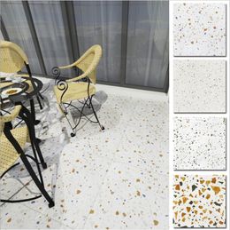 Terrazzo tile bar and restaurant 600mm white background Colour granule floortile bed lodging non slip floor tiles