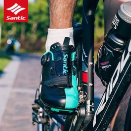 Santic Men's Cycling Road Shoes Carbon Fibre Ultralight Breathable Zapatillas Ciclismo MTB S18001 Footwear