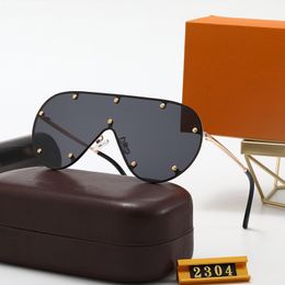 1 Stück hochwertige Marken-Sonnenbrillen, Designer-Brillen, Brillen für Herren und Damen, poliertes Schwarz, mit Box Case2669