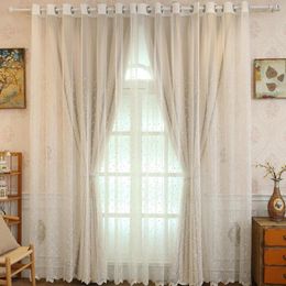 Curtain & Drapes Window Tulle Stylish Unique Pattern Polyester Blackout Sheer For Living Room