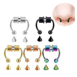 TIANCIFBYJS 20g Nose Rings Hoop Ear Studs Stainless Steel Screw Ball Nostril Piercing Whole Body Jewellery 50pcs For Women Men