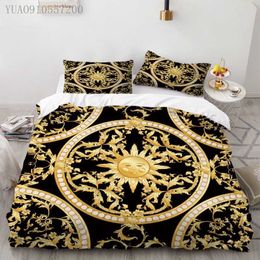 Classic Luxury Duvet Cover 3D Print European Pattern Bedding Set Microfiber Bedclothes Double King Size Quilt Bed Linen 210615