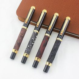 Gel Pens DIKA WEN 891 Luxury Gold 3D Golden Clip High Quality Metal Ballpoint For Writing Roller Ball Pen