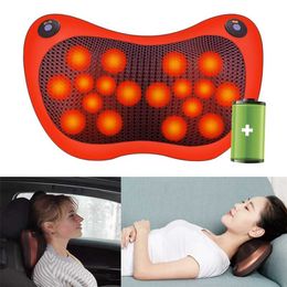 8/18 Heads Multifunctional Cervical Massage Pillow Smart Electric Neck Shoulder Body r Compress Car Home 220121