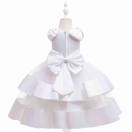 Girls Wedding Princess Dress Baby Kids Elegant Party Tutu Fluffy Prom Gown Children Bridesmaids Evening Tulle Birthday Dresses G1215