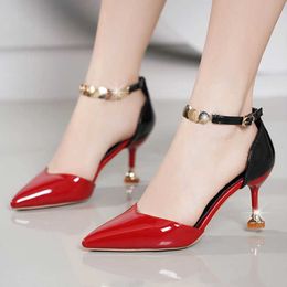 szpilki damskie women fashion spring slip on office heels lady cute sweet comfortable high heel shoes female cute shoes G629c X0526