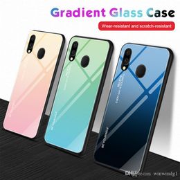 gradient case NZ - Waterproof Phone Cases For iPhone 11 12 X XR XS MAX Fashion Sublimation Gradient Tempered Glass Case 2021 Back Cover Shell Wholesale