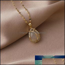 Other Necklaces & Pendants Jewellery 2021 South Korea Fashion Temperament Pendant Necklace Simple Versatile Tip Clavicle Chain Womens Drop Del