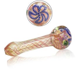 Colorful Pipes Pyrex Thick Glass Fancy Handmade Dry Herb Tobacco Bong Handpipe Oil Rigs Innovative Design Luxury Decoration Smoking Holder DHL Free